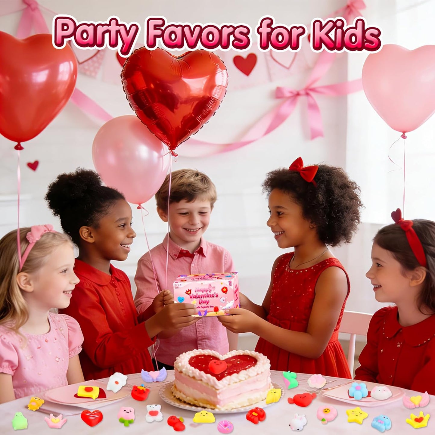 Valentine's Fidget Toy Party Favors – 30-Pack Classroom Prizes