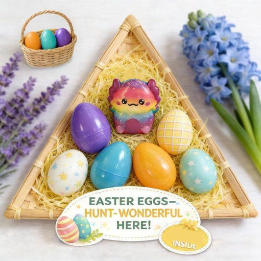 Candy-Free Easter Eggs with Axolotl Squishy Toys – 12-Pack