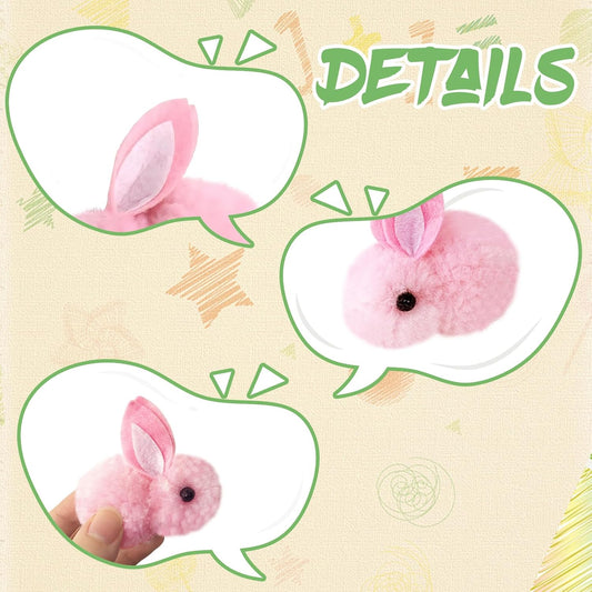 Easter Egg Fillers with Mini Bunny Plush – 30-Pack Stuffed Animals