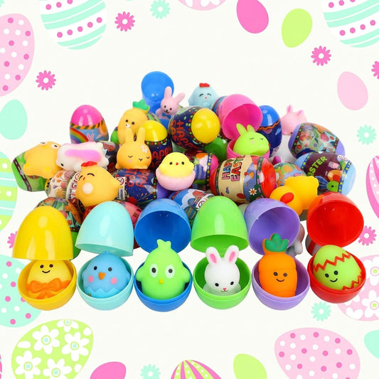 Prefilled Easter Eggs with Toys Inside – 24 Pack for Egg Hunts & Baskets