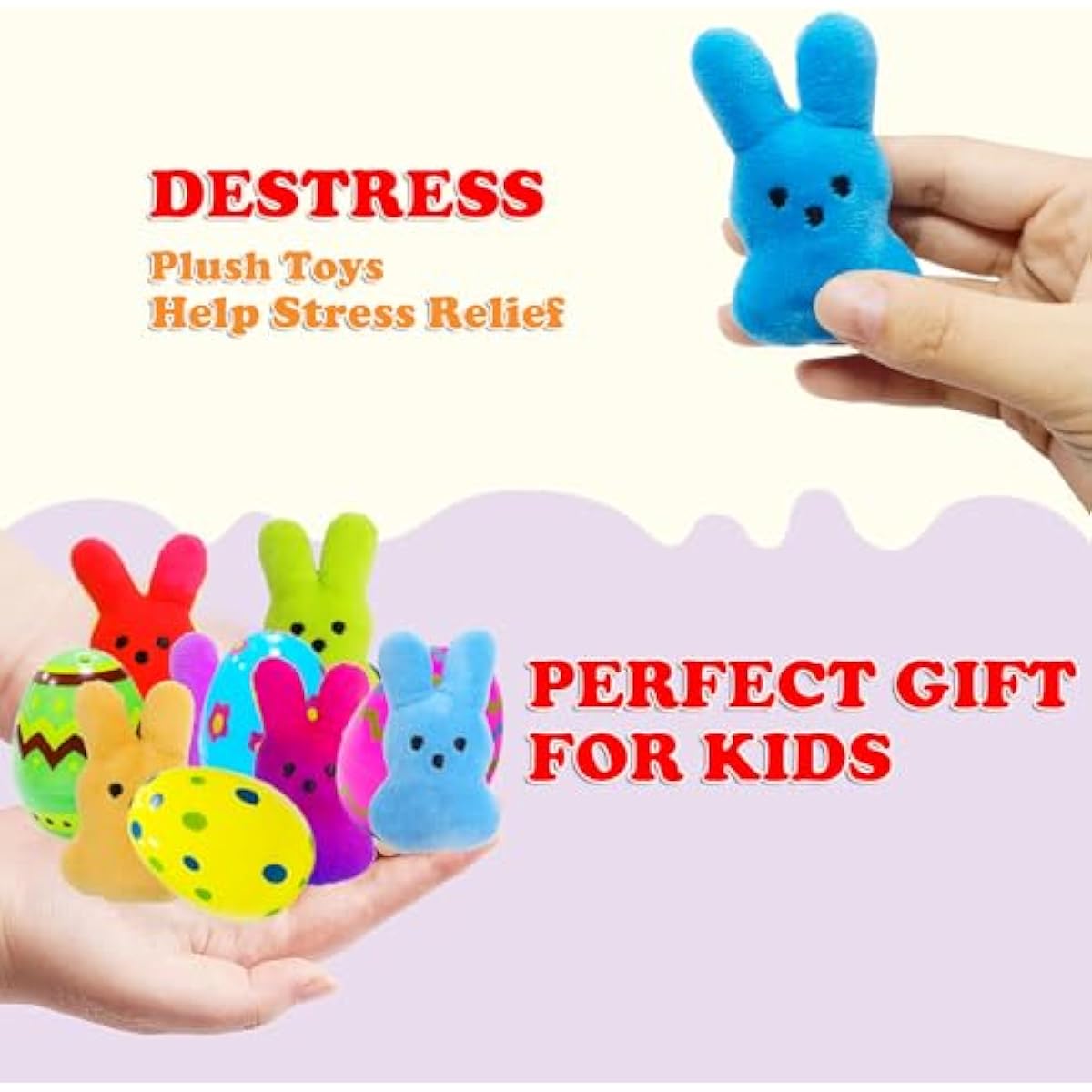 24 Pcs PreFilled Easter Eggs with Plush Bunny Toys Animals Keychain Decoration Stuffed Toy Great for Kids Boys Girls Toddler Easter Basket Stuffers Egg Fillers