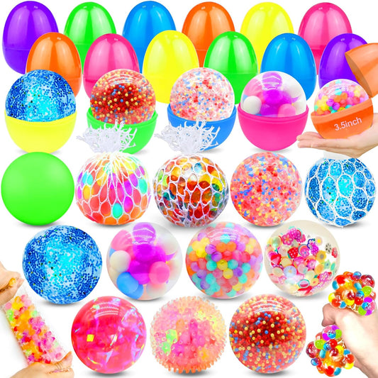 12-Pack Prefilled Eggs with Squishy Stress Balls