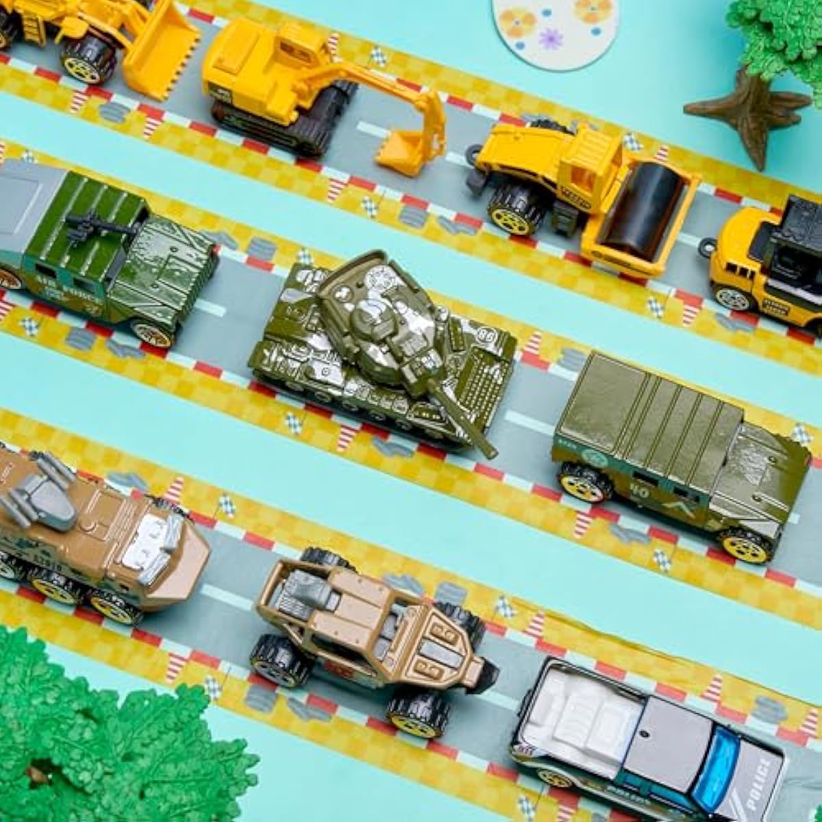 12 Pcs Prefilled Easter Eggs with Die-cast Vehicles, Basket Stuffers for Kids, City Cars and Trucks Toy for Easter Egg Hunt, Party Favors for Boys, Goodie Bag Fillers, Class Prize Supplies Gifts