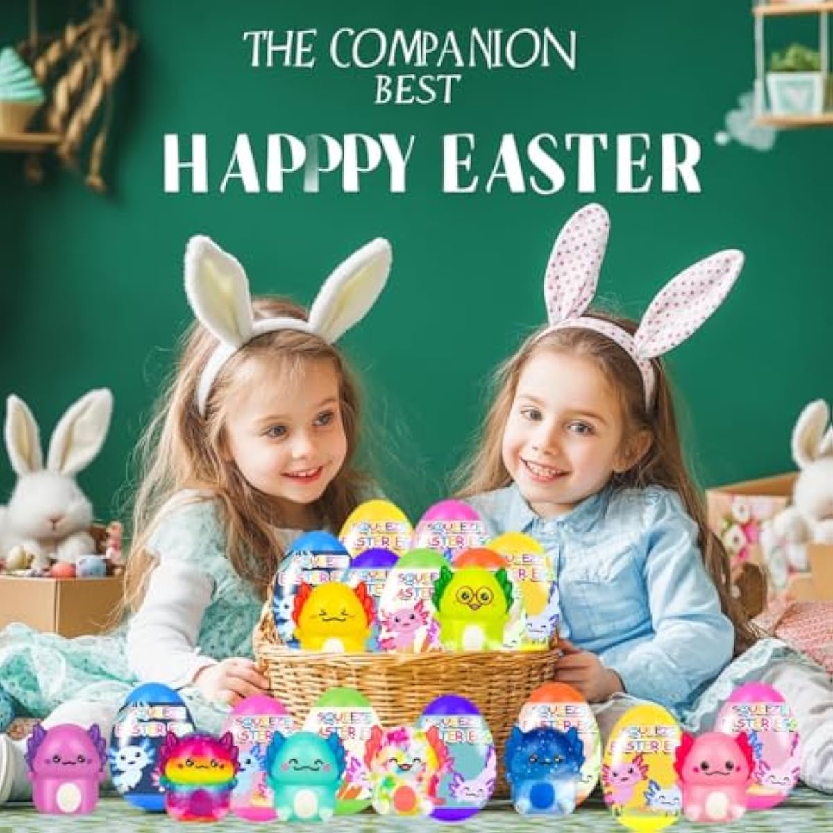 24 Pack Prefilled Easter Eggs with Slow Squishy Toys Axolotl Toy Easter Eggs Filled for Kids Boys Girls Easter Basket Stuffers Party Favors Easter Egg Fillers Hunt