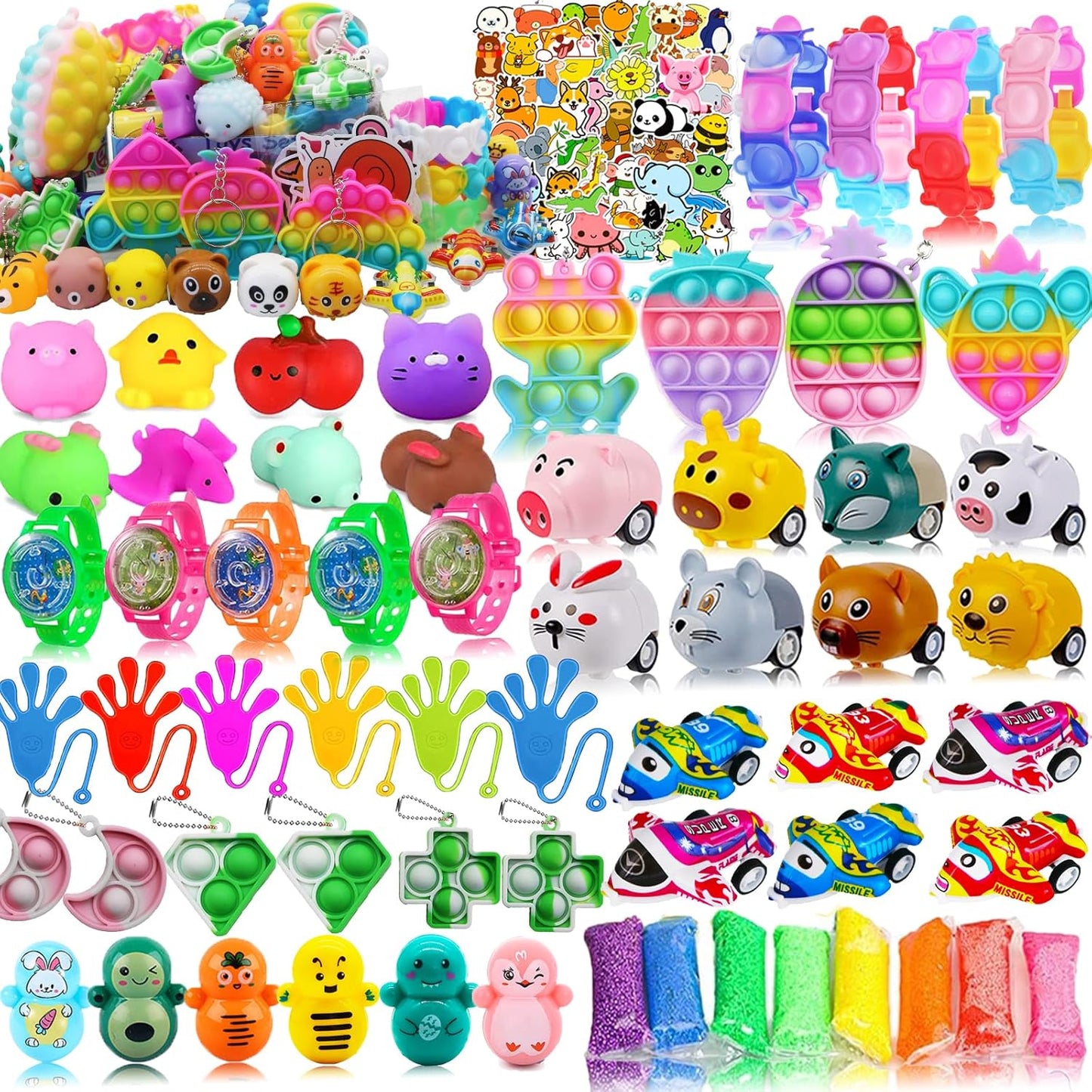 126-Piece Kids Party Favor Toy Bundle – Classroom Prizes & Goodie Bag Fillers