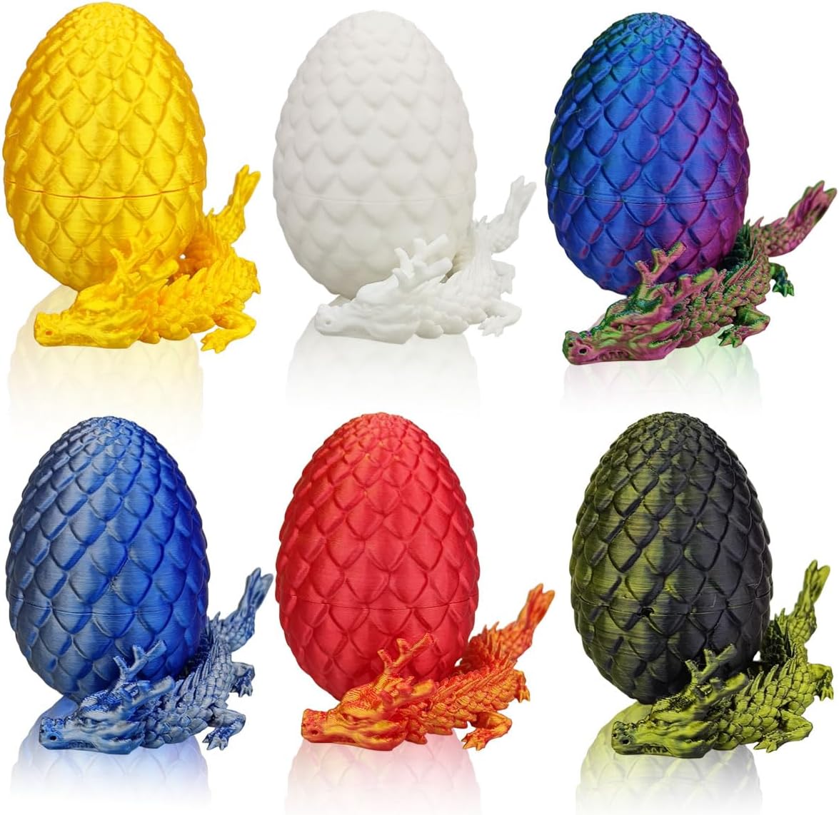 6-Pack 3D Dragon Eggs with Dragon Toys Inside