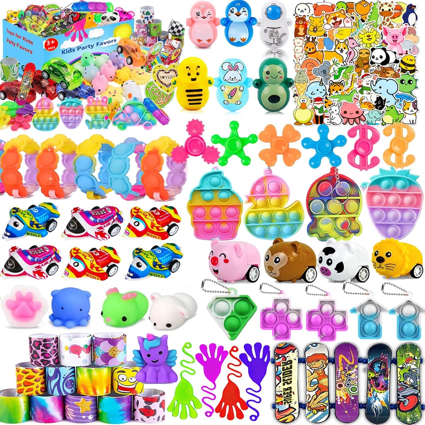 117-Piece Pop Fidget Toy Party Favor Bundle